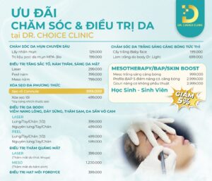 bang gia dieu tri seo Dr Choice